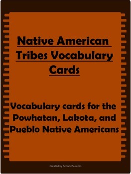 Preview of Native American Tribes Vocabulary Cards