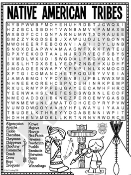 Native American Tribes Word Search Activity by Tied 2 Teaching | TpT