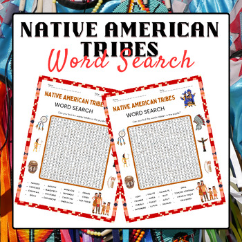 Preview of Native American Tribes Word Search Puzzle | Native American Heritage Month