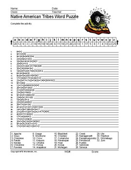 Native American Puzzles Worksheets Teaching Resources Tpt