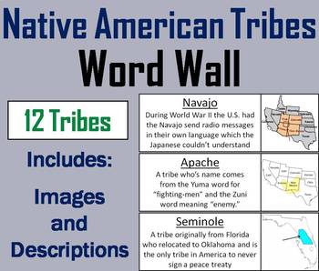Preview of Native American Tribes Word Wall Cards