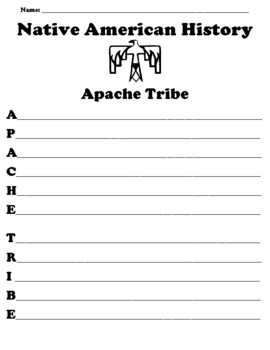 Preview of Native American Tribes and Historic Figures "Acrostic Poem" Packet (25 Topics)