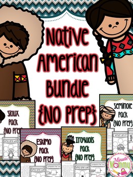 Preview of Native American Tribes and Homes Bundle NO PREP