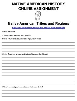 native american tribes assignment