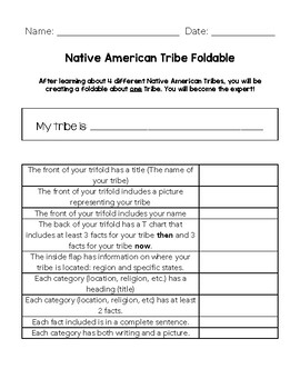 Preview of Native American Trifold