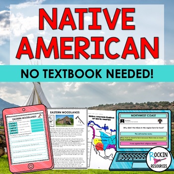 Preview of Native American Unit | Indigenous People | No-Prep Lessons | Google Slides