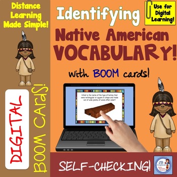 Preview of Native American Vocabulary BOOM Cards