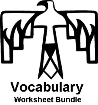 Preview of Native American Vocabulary Worksheet Bundle