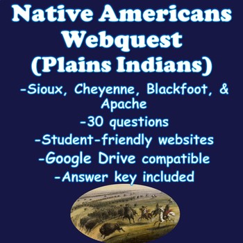 Preview of Plains Indians Webquest- Sioux, Cheyenne, Blackfoot, and Apache