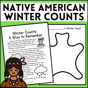 Preview of Native American Winter Count| Craft Project for Kids| Lakota Sioux Great Plains
