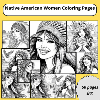 Preview of Native American Women Coloring Pages