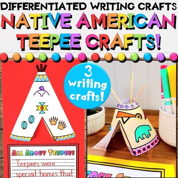 Preview of Native American 3D Writing Craft Activities | Teepee (Tipi, Tepee) Art Projects