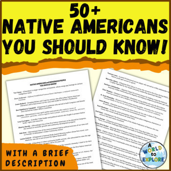 Preview of Native American and Indigenous People Biography Reference List