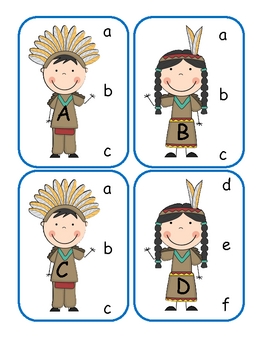 Preview of Native American clip card center