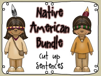 Preview of Native American cut up sentences BUNDLE