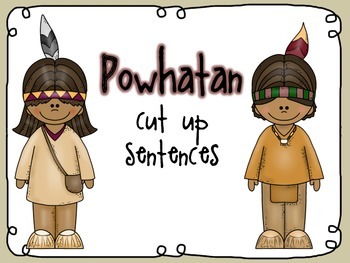 Preview of Native American cut up sentences (Powhatan)