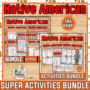 Preview of Native American heritage month Activities Bundle | coloring-games-worksheets ...