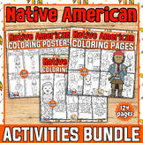Native American heritage month Activities Bundle-coloring 