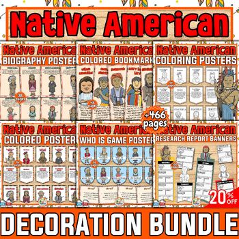 Preview of Native American heritage month Bulloten board Bundle | November class decoration