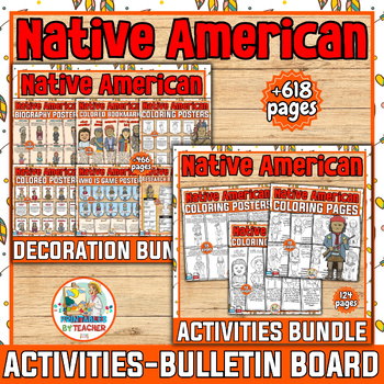 Preview of Native American heritage month Decoration-worksheets Bundle | bulletin board