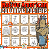 Native American heritage month biography coloring posters 