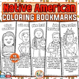 Native American heritage month coloring bookmarks | Indian