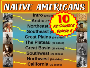 Preview of Native Americans (ALL 10 PARTS) visual, textual, engaging 200-slide PPT