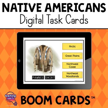 Preview of Native Americans BOOM Cards Review Activity 