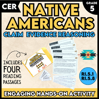 Preview of Native Americans CER Claim Evidence Reasoning Short Constructed Response