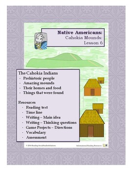 Preview of Native Americans 06 - Cahokia Mounds - Distance Learning