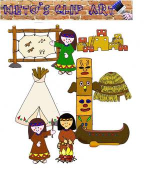 Preview of Native Americans Clipart set