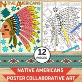 Native Americans Collaborative Art Poster Celebrating Indi