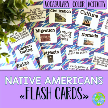Preview of Native Americans Flash Cards
