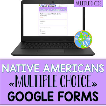 Preview of Native Americans Google Forms Distance Learning