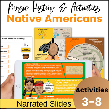 Preview of Native Americans Heritage Month Music History Lesson Play Indigenous people
