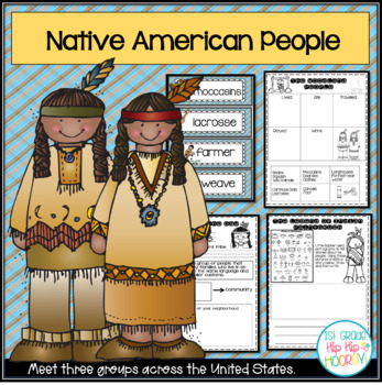 Preview of Native Americans with Informational Text, Crafts, and Activities !