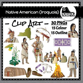 Preview of Native Americans - Iroquois Clip Art - 30 PNGS