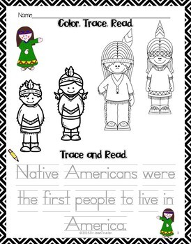 Native Americans Kindergarten and First Grade | TpT