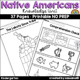 Native Americans - Knowledge ELA Worksheets