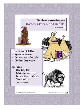 Preview of Native Americans 03 - Homes, Clothes, & Buffalo - Distance Learning