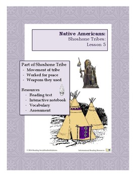 Preview of Native Americans 05 - Shoshone Tribes - Distance Learning