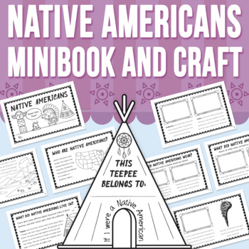 Preview of Native Americans Mini Book and Craft | Printable & Digital Activity