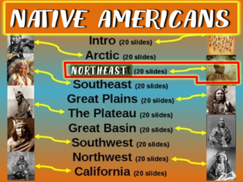 Preview of Native Americans (PART 3: NORTHEAST) visual, textual, engaging 200-slide PPT