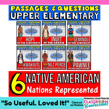 Preview of Native Americans : Passages with Questions 4th Grade Comprehension 