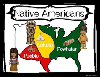 Preview of 2nd Grade - Native American Indian Posters - Powhatan, Lakota, Pueblo
