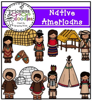 Preview of Native Americans (The Price of Teaching Clipart Set)