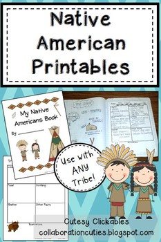 Preview of Native Americans Printables {Perfect for Interactive Notebooks}