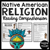 Native Americans Religion Reading Comprehension Worksheet 