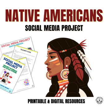 Preview of Native Americans Social Media & Gallery Walk Project with Digital Resources