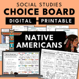 Native Americans | Social Studies Unit Choice Board Activi